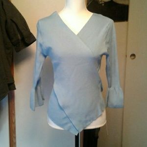 M v neck wrap sweater